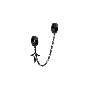 Gothic Star Drop Chain Ear Cuffs