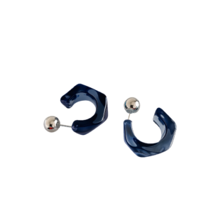 Clear Acrylic C-Shaped Hoop Earrings