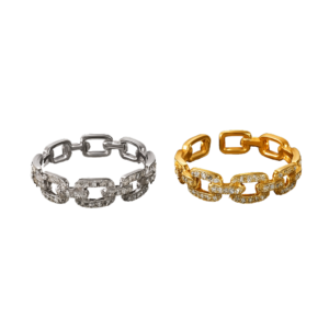 Zircon Twist Chain Ring