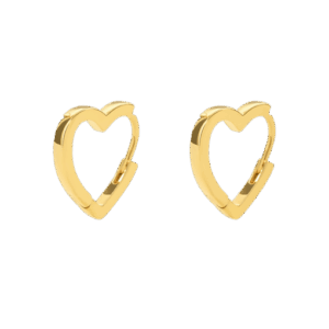 Hollow Heart Click Hoop Earrings